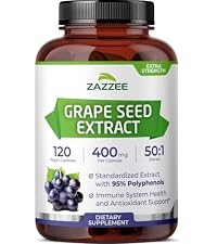 Amazon.com: Zazzee High Strength Grape Seed 50:1 Extract, 120